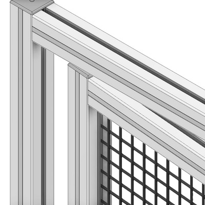 61-030-0 MODULAR SOLUTIONS PVC COVER PROFILE<br>45 SERIES, SHALLOW, GRAY, 2M